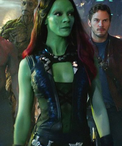 Gamora Zoe Saldana Guardians Galaxy 2 Leather Vest