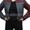 Harley Quinn Red and Grey Cropped Jacket