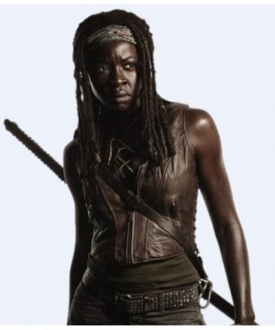 The Walking Dead Leather Michonne Vest For Women