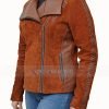 Justice League Gal Gadot Brown Leather Jacket