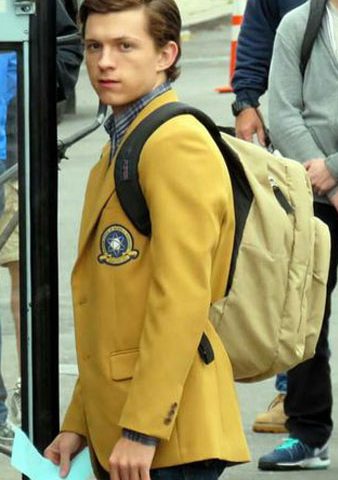 Homecoming Peter Parker Spiderman Yellow Blazer Coat