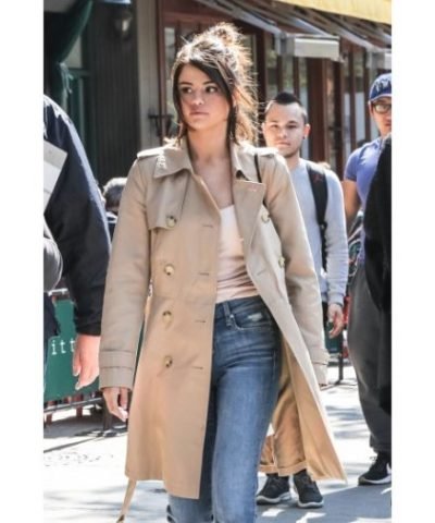 Selena Gomez A Rainy Day In New York Coat