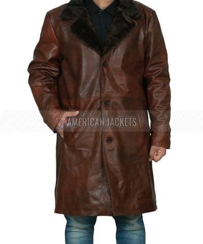 John David Washington BlacKkKlansman Leather Coat