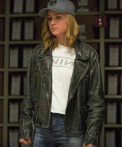 Brie Larson Captain Marvel Leather Jacket