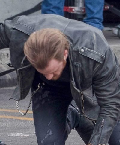 Captain Marvel Robert Kazinsky Black Leather Jacket