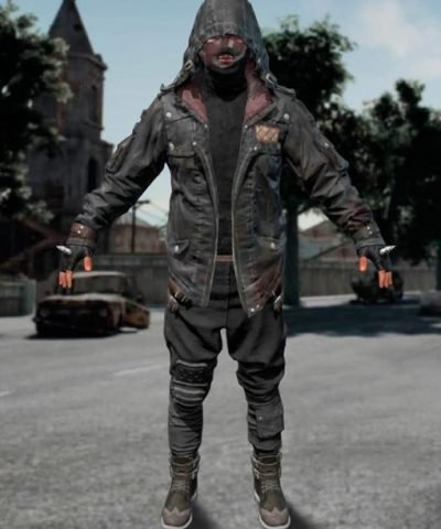 PUBG Hooded Leather Jacket