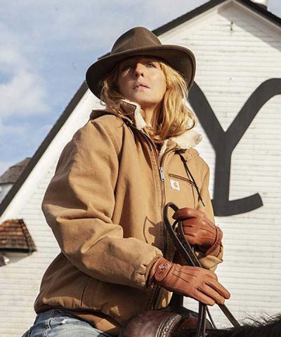 Kelly Reilly Yellowstone Brown Bomber Jacket