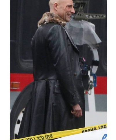 Mark Strong Shazam Black Leather Coat