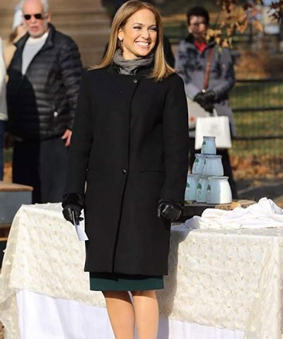 Second Act Jennifer Lopez Black Wool Coat