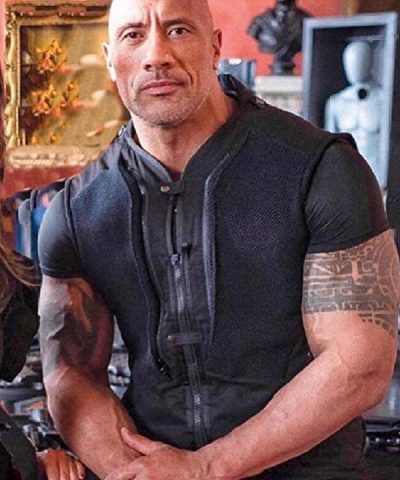 Dwayne Johnson Hobbs and Shaw Black Vest