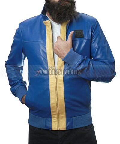 Fallout 76 Blue Leather Jacket