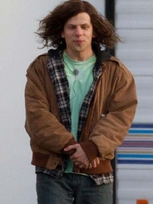 American Ultra Jesse Eisenberg Suede Leather Jacket