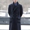 Sherlock Holmes Wool Black Trench Coat