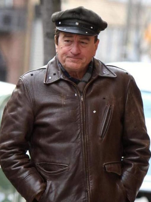 The Irishman Robert De Niro Brown Leather Jacket