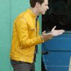 Holistic Detective Agency Samuel Barnett Yellow leather Jacket