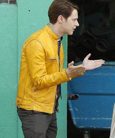 Holistic Detective Agency Samuel Barnett Yellow leather Jacket