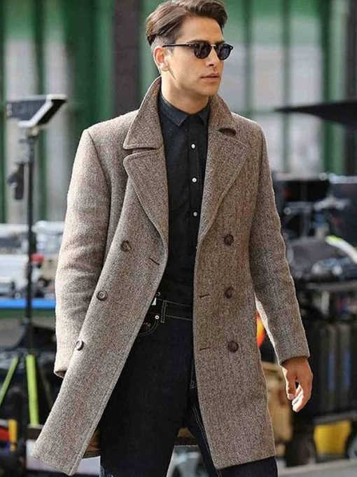 Snatch Luke Pasqualino Grey Wool Coat