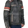 Cafe Racer Leather Jacket For Men