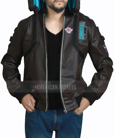 Cyberpunk 2077 Samurai Brown Leather Jacket