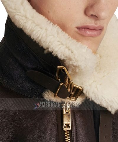 B-3 Sheepskin Leather Bomber Jacket