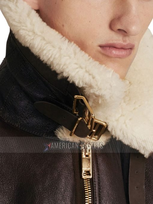 B-3 Sheepskin Leather Bomber Jacket