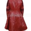 Captain America Civil War Red Leather Coat