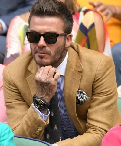 David Beckham Royal Box Wimbledon Brown Jacket