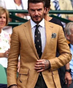 David Beckham Royal Brown Cotton Jacket - Just American Jackets