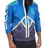 Mortal Kombat 11 Johnny Cage Blue Leather Bomber Jacket