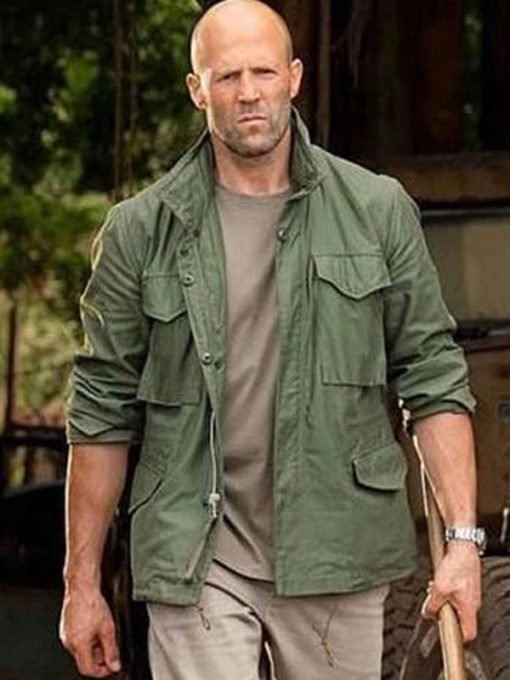 Hobbs and Shaw Jason Statham Military Green Jacket