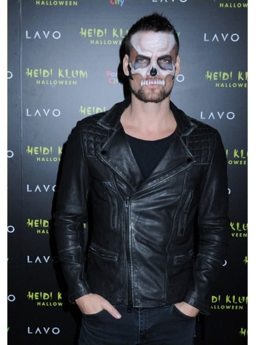 American singer Adam Lambert Halloween Party Leather Jacket