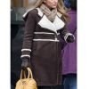 Amanda Holden Shearling Brown Coat