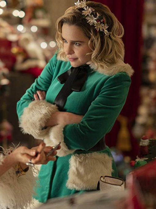 Christmas special Outerwear buy Emilia Clarke Green Jacket