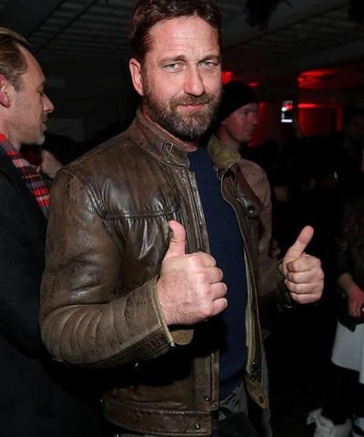 Leather Vintage Jacket of Gerard Butler