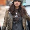 Michelle Rodriguez Distressed Jacket