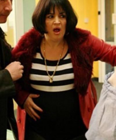 Ruth Jones Nessa Gavin & Stacey Leather Coat