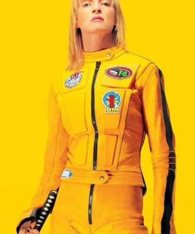 Kill Bill The Bride Uma Thurman Biker Leather Jacket