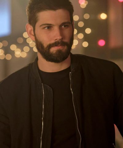 In the Dark Casey Deidrick Black Bomber Jacket