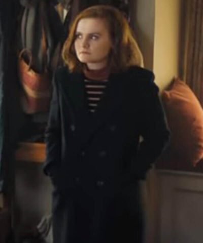 Young Martha Jumanji The Next Level Black Wool Coat