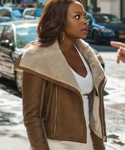 Naturi Naughton Power Series Brown Leather Jacket