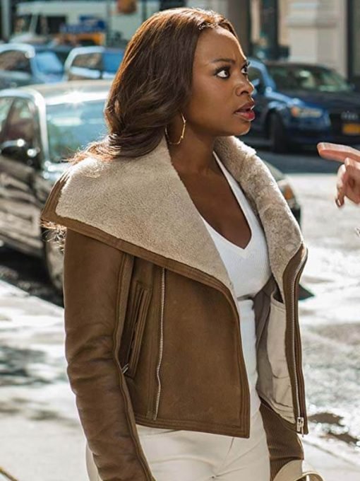 Naturi Naughton Power Series Brown Leather Jacket