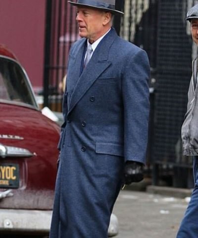 MOTHERLESS BROOKLYN Bruce Willis Wool Coat