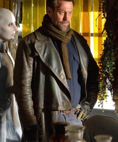 TV Series Defiance Grant Bowler Distressed Leather Coat