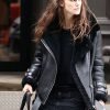 Keira Knightley B3 Shearling Black Jacket