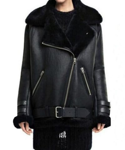 Shearling Biker Jacket