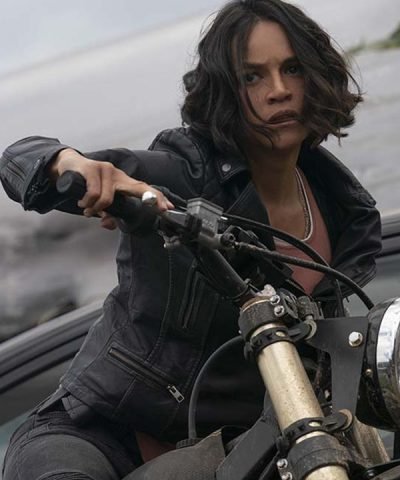 Fast and Furious 9 Michelle Rodriguez Black Leather Jacket