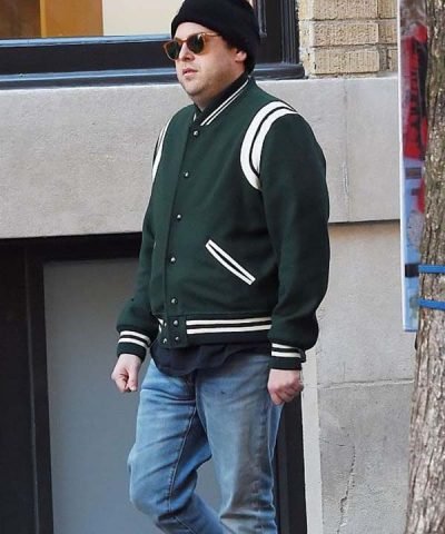 Jonah Hill Green Bomber Jacket