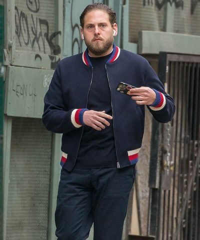 Jonah Hill Blue Varsity Jacket