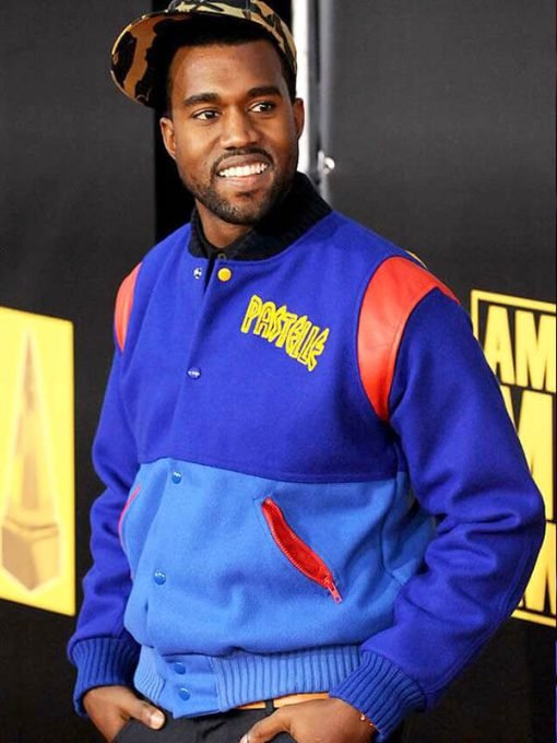 Pastelle Kanye West Blue Varsity Jacket