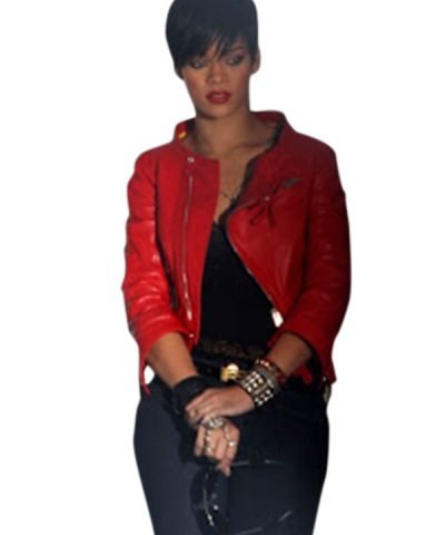 Rihanna Hot Red Jacket